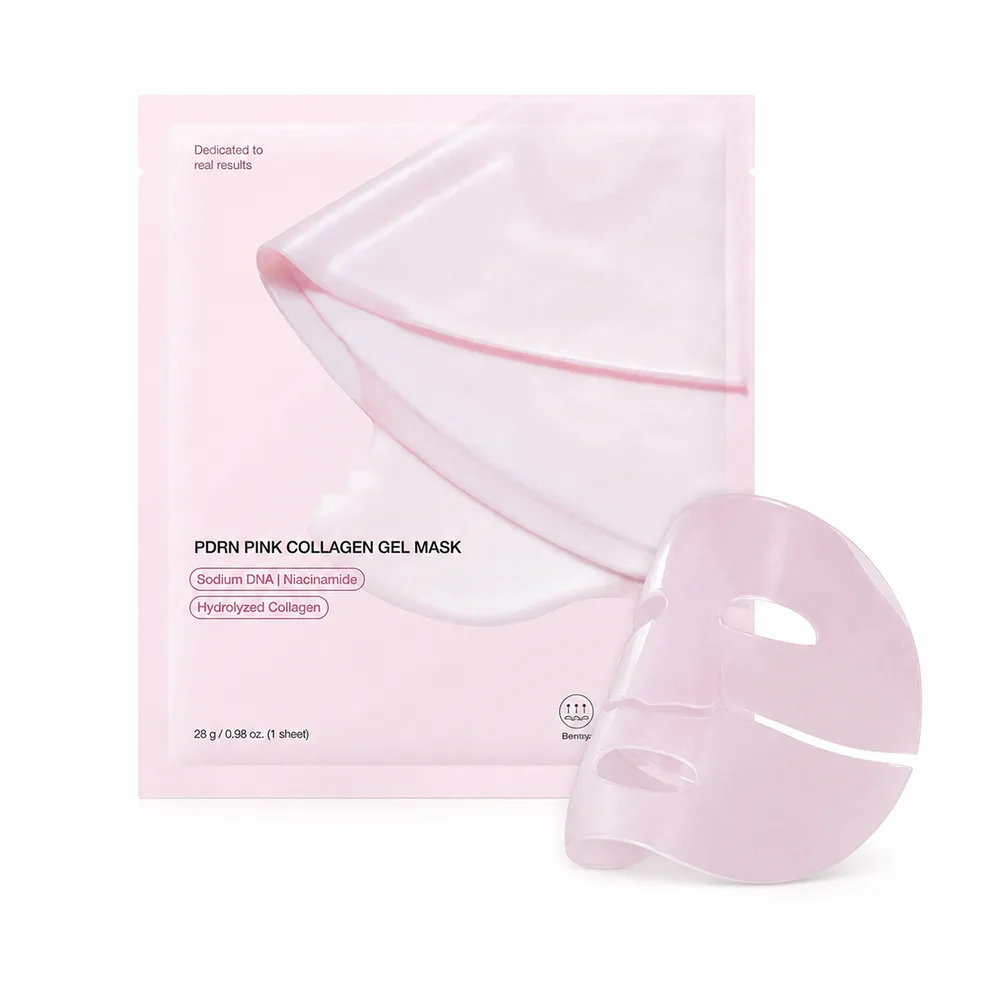 PDRN Pink Collagen Gel Mask private label face cream product packaging on a white background