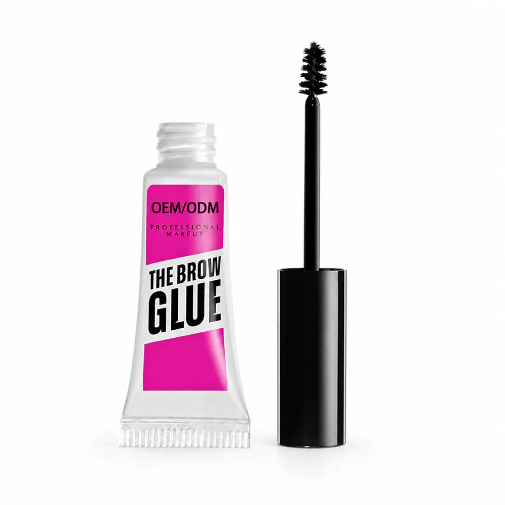Brow Glue private label face cream product packaging on a white background