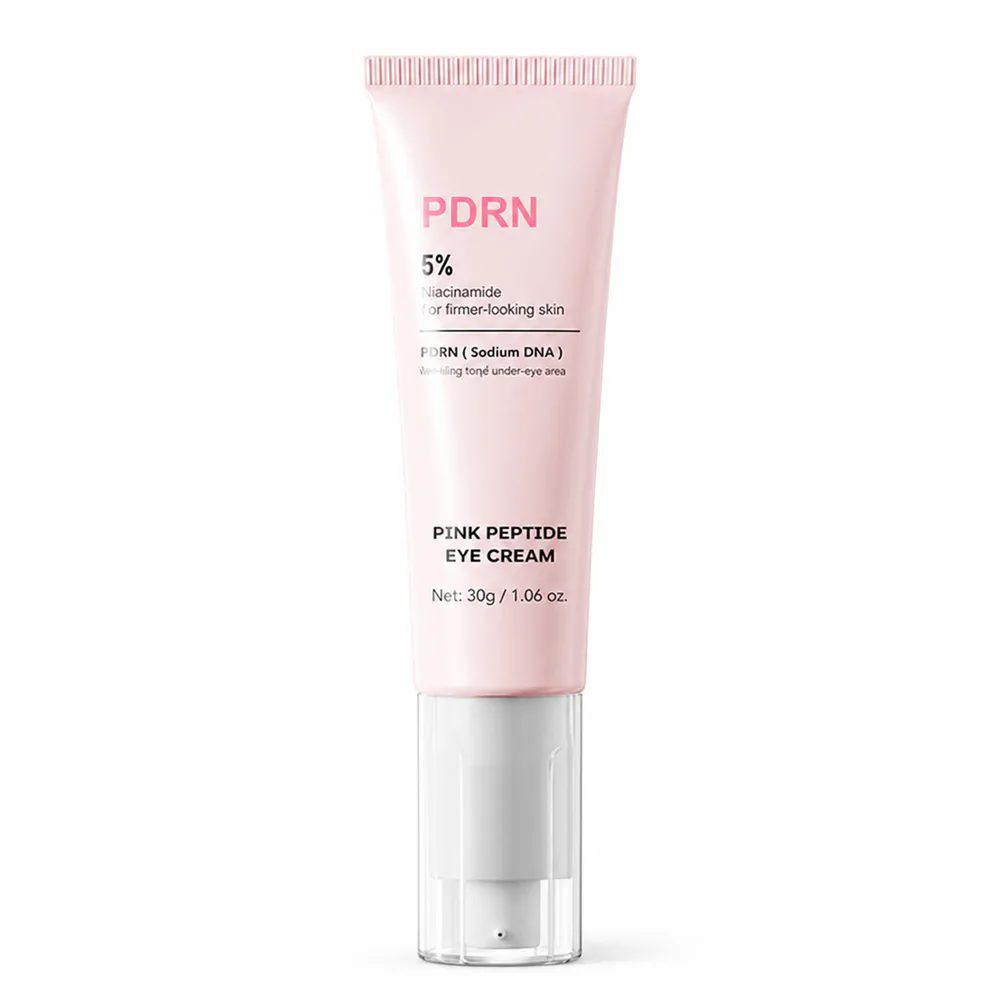 PDRN 5% Pink Peptide Eye Cream private label face cream product packaging on a white background